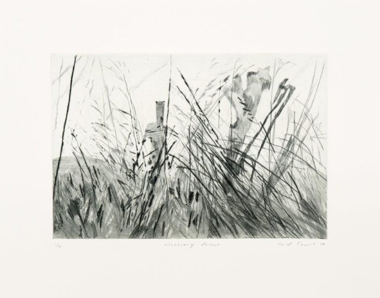 'Necessary Detour' (2020) Sugarlift aquatint etching and drypoint, edition of 6, 22.7 x 28.8 cm, R 3 050 (VAT incl., unframed)